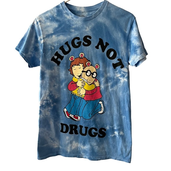 Tops - Arthur Hugs Not Drugs Tie Dye Tshirt NWOT SIZE Small
